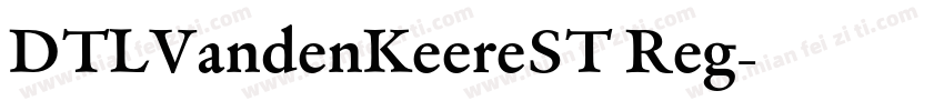 DTLVandenKeereST Reg字体转换